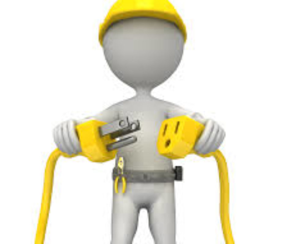 A person holding two electrical cords and wires.