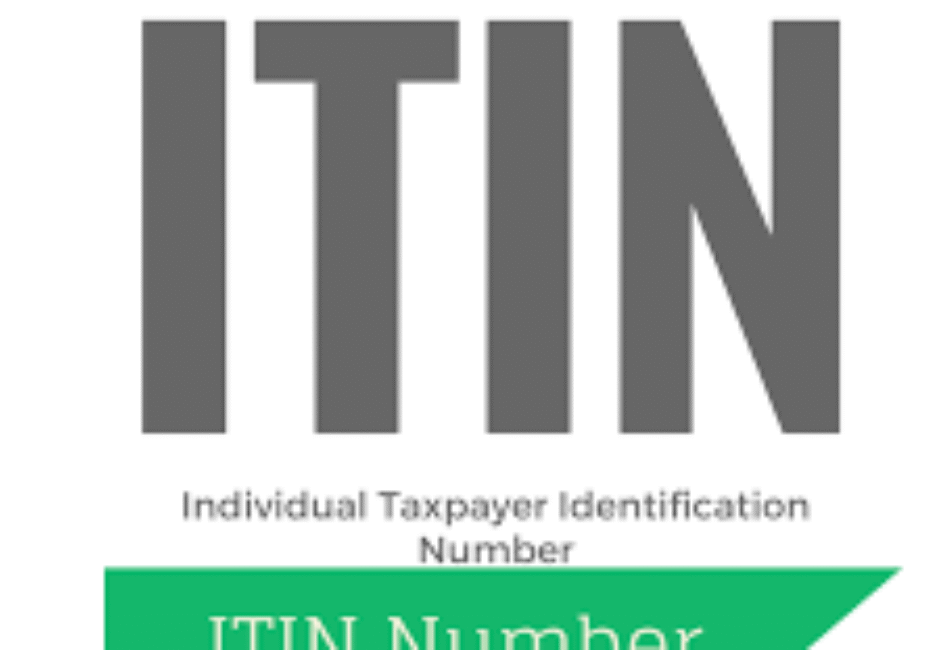 A green banner with the word