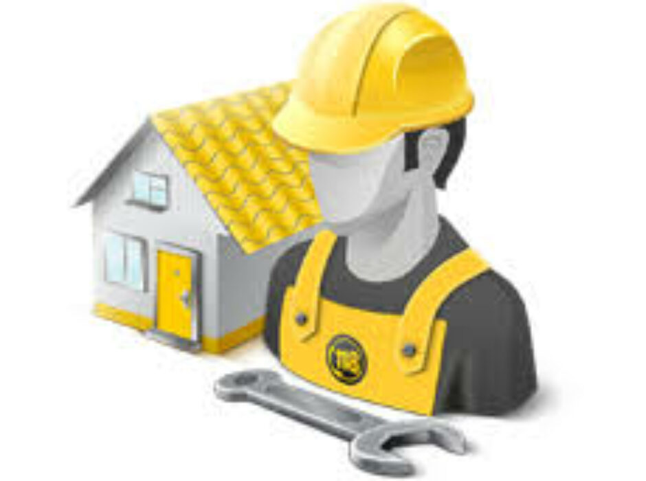 A construction worker with a house and wrench