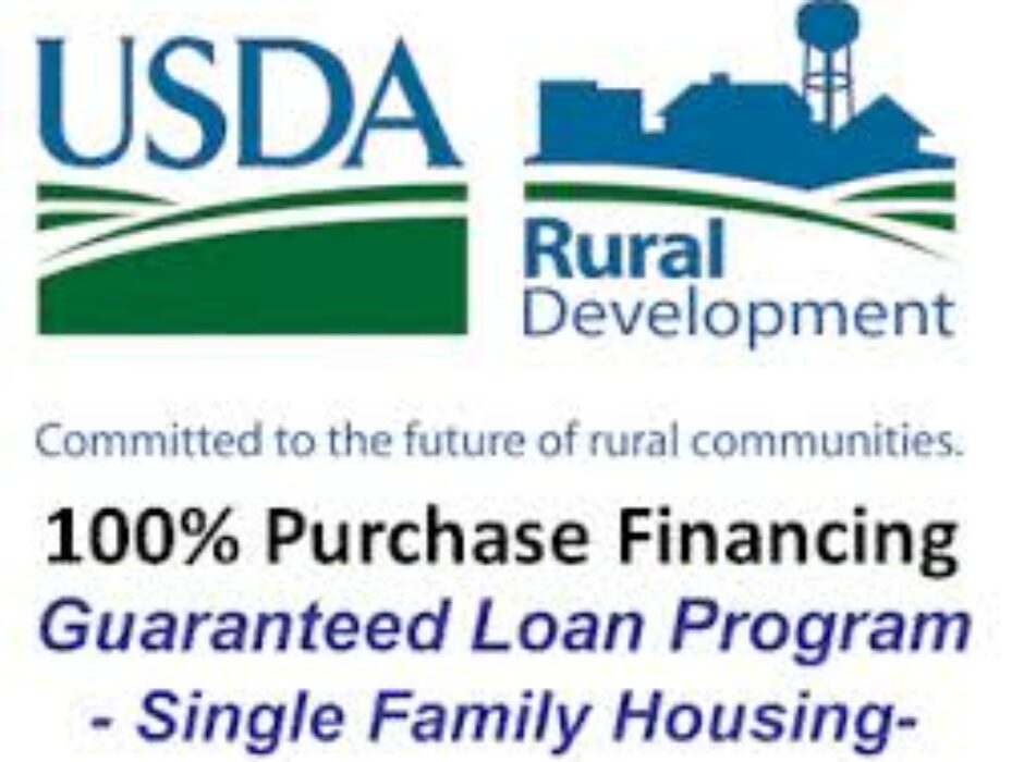 A usda rural development logo and an advertisement for a loan program.