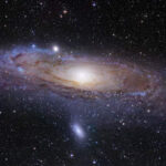 A picture of the andromeda galaxy taken by nasa.